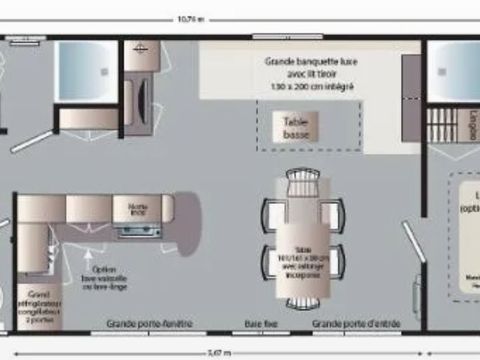 MOBILHOME 7 personnes - Family XL 40 m² - climatisé 6/7 pers