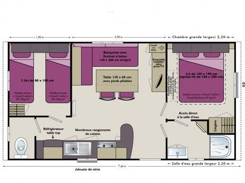Mobilhome 4/5 personnes - Cottage 28m²