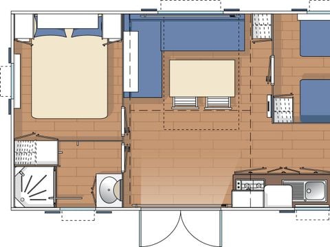 Mobilhome 4/5 personnes - Cottage Eco 28m²
