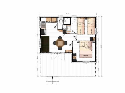 CHALET 4 personnes - Chalet Cannelle 26m² - climatisé 4 pers