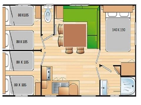 MOBILHOME 6 personnes - MH3 32 m²