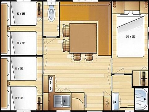MOBILHOME 6 personnes - MH3 32 m²