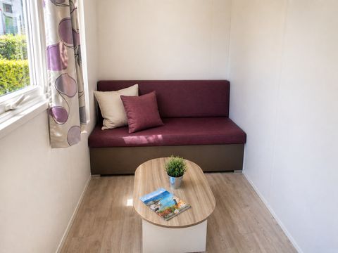 Mobilhome 2 personnes - Privilège - 1 chambre - Terrasse non couverte - 21 m²
