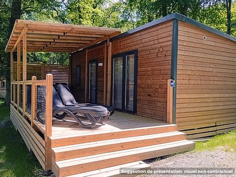 MOBILHOME 4 personnes - Homeflower Premium 29m² (2 chambres) Terrasse + TV + VUE MER