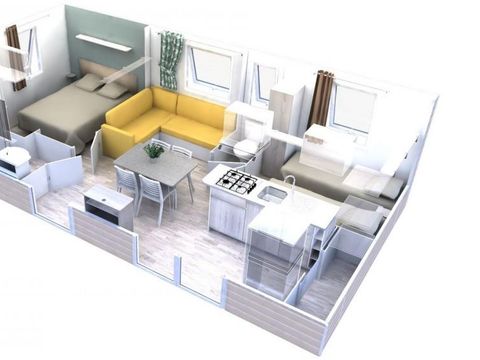 MOBILHOME 4 personnes - CONFORT EVO 29m2 (Animaux interdits)