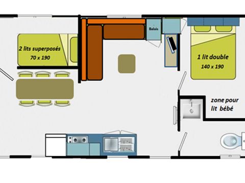 MOBILHOME 6 personnes - VICTORIA 38 m²