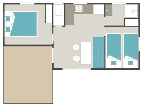MOBILHOME 4 personnes - Mobil-home premium avec vue sur mer