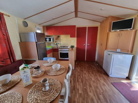 MOBILHOME 6 personnes - 20 Résidence La Futaie 32m2 Terrasse Couverte , 3 chambres, lave vaisselle + Télévision 1/6 pers