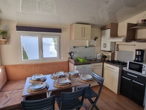MOBILHOME 6 personnes - 24 Résidence Noisette 32m2 Terrasse Couverte + télevision + Lave vaisselle + climatisation 1/6 pers