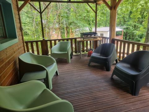 CHALET 5 personnes - 14 Chalet IRIS 45m² avec Télévision + Lave vaisselle + Terrasse couverte 1/5 pers