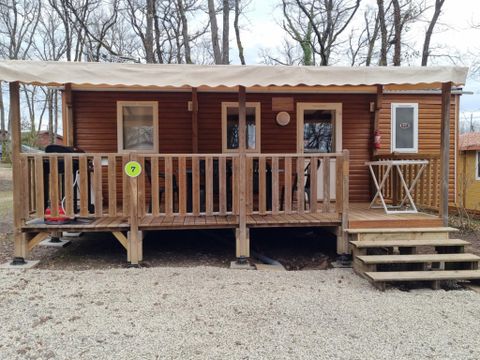 Mobilhome 1/6 personnes - 58 Résidence - Châtaigne 32m2 - 3 chambres - Lave-vaisselle +Télévision - Clim réversible