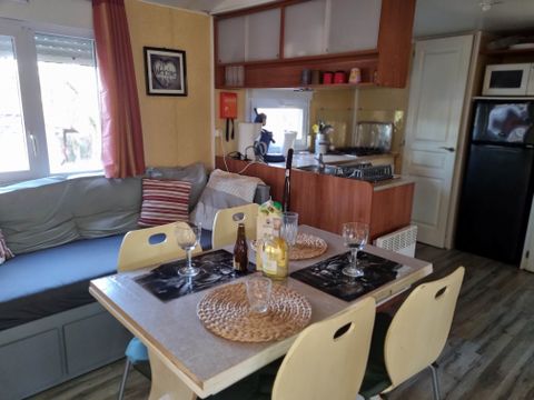 Mobilhome 1/6 personnes - 63 Résid de la - FORÊT Terrasse couverte - Lave vaisselle - Climatisation - Télévision