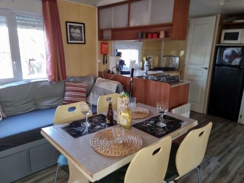 MOBILHOME 6 personnes -  63 Résid de la FORÊT Terrasse couverte, lave vaisselle + climatisation + Télévision 1/6 pers