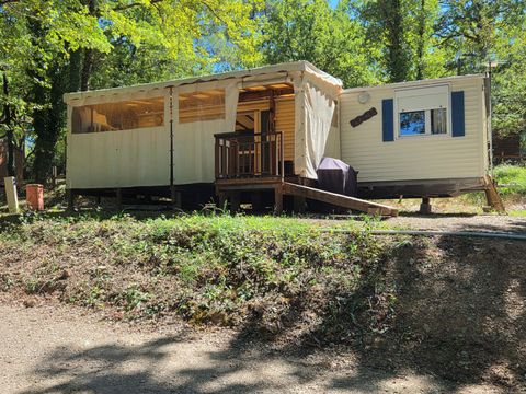 Mobilhome 1/6 personnes - 63 Résid de la - FORÊT Terrasse couverte - Lave vaisselle - Climatisation - Télévision