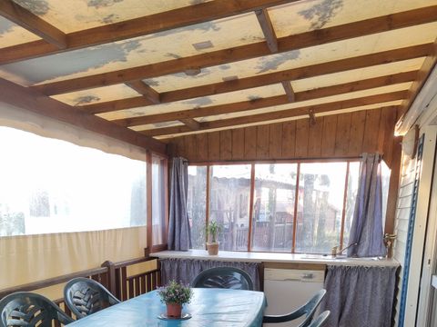 Mobilhome 1/6 personnes - 63 Résid de la - FORÊT Terrasse couverte - Lave vaisselle - Climatisation - Télévision