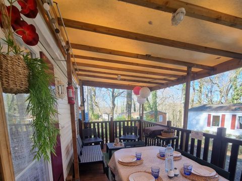 MOBILHOME 4 personnes - 62 Résidence la cordylineTerrasse Couverte, Climatisation + lave vaisselle 1/4 pers