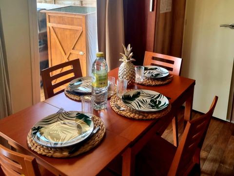 MOBILHOME 4 personnes - 05 Résidence le framboisier 32M2, Terrasse Couverte, Télevision + Lave Vaisselle 1/4 pers