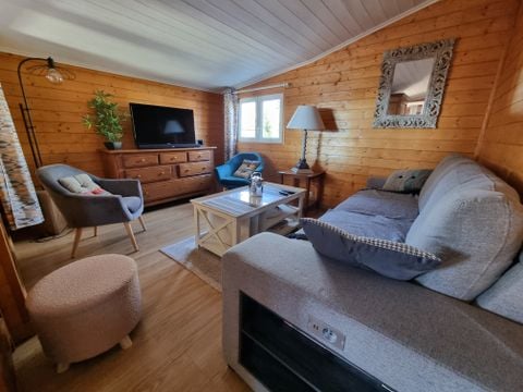 MOBILHOME 4 personnes - 29 Résidence Quiètude 35 m2, Terrasse couverte, Lave-vaisselle + Télévision