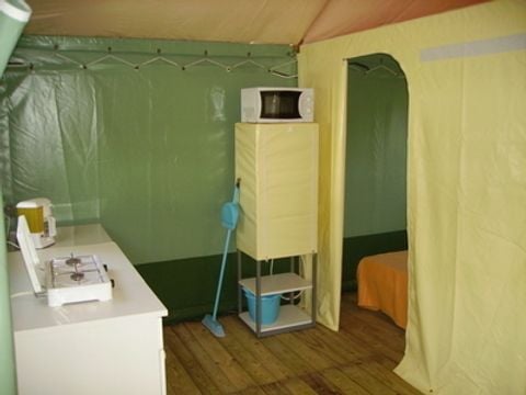 TENTE TOILE ET BOIS 5 personnes - Tente Lodge Meublée 2 chambres 5 P