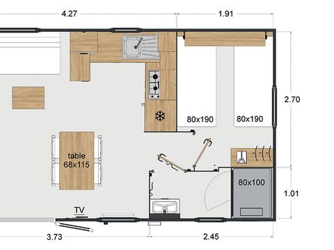 MOBILHOME 4 personnes - Cottage Ty PREMIUM 2 chambres