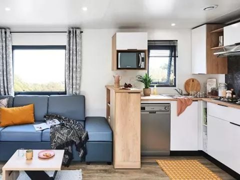 MOBILHOME 4 personnes - Lodge SERENITY-PREMIUM 3 Pièces 4 Personnes + SPA + TV