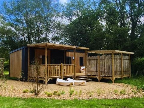 MOBILHOME 4 personnes - Lodge SERENITY-PREMIUM 3 Pièces 4 Personnes + SPA + TV