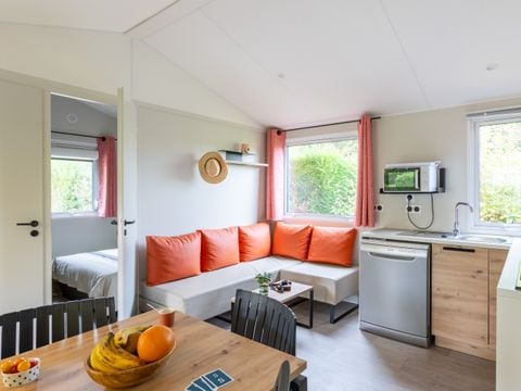 MOBILHOME 6 personnes - COTTAGE PRIVILEGE 3 CH- Terrasse semi couverte (photos non contractuelles)