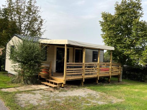 MOBILHOME 6 personnes - COTTAGE PREMIUM  40m2- 3CH - 2 SDB - borne de recharge électrique 6 personnes