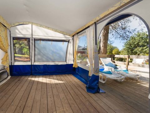 TENTE TOILE ET BOIS 6 personnes - Tente bungalow de luxe