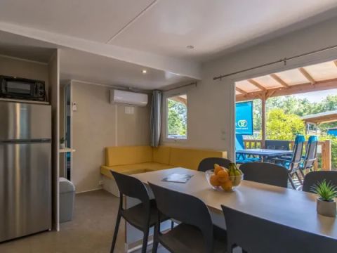MOBILHOME 6 personnes - Salon Premium à 3 chambres sans lave-vaisselle ni télévision