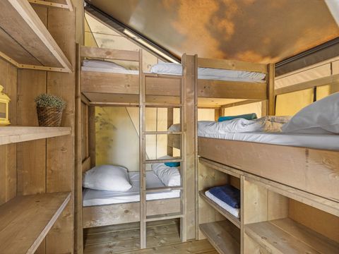 Tente en toile et en bois 5 personnes - Lanterna - Tente Safari Confort + climatisation