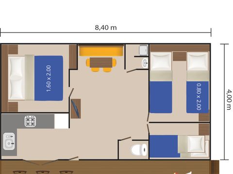 Mobilhome 5 personnes - Lanterna - Mobile home Malte