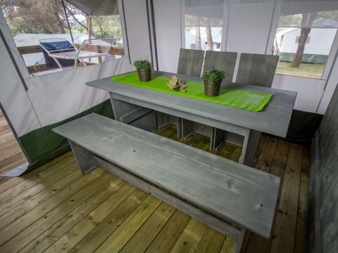 Tente en toile et en bois 5 personnes - Lanterna - Tente safari de luxe (6P)