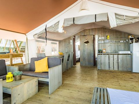Tente en toile et en bois 5 personnes - Lanterna - Tente Safari de luxe (5P)