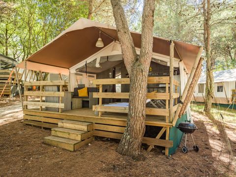Tente en toile et en bois 5 personnes - Lanterna - Tente Safari de luxe (5P)