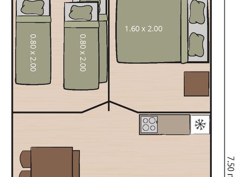 TENTE TOILE ET BOIS 5 personnes - Lanterna - Tente Safari de luxe (5P)