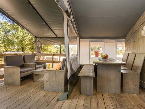 Tente en toile et en bois 5 personnes - Lanterna - Tente Safari de luxe (5P)