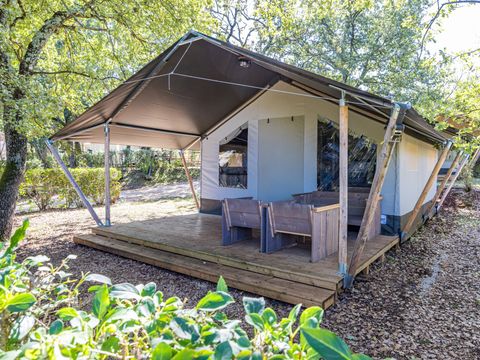 Tente en toile et en bois 5 personnes - Lanterna - Tente Safari Confort