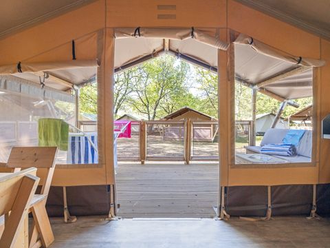 TENTE TOILE ET BOIS 5 personnes - Lanterna - Tente Safari Lodge + air conditionné (5P)