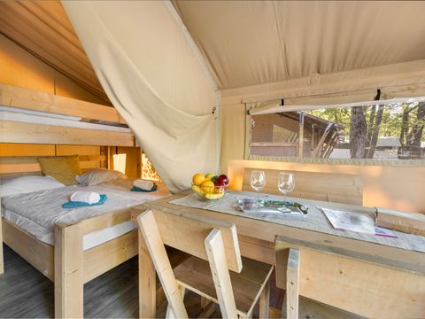 TENTE TOILE ET BOIS 5 personnes - Lanterna - Tente Safari Lodge + air conditionné (5P)