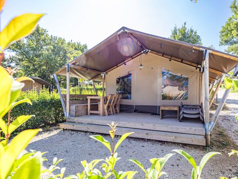 Tente en toile et en bois 5 personnes - Lanterna - Tente Safari Lodge + air conditionné (5P)