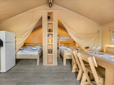 Tente en toile et en bois 5 personnes - Lanterna - Tente Safari Lodge + air conditionné (5P)