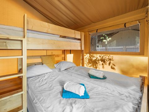 TENTE TOILE ET BOIS 5 personnes - Lanterna - Tente Safari Lodge + air conditionné (5P)