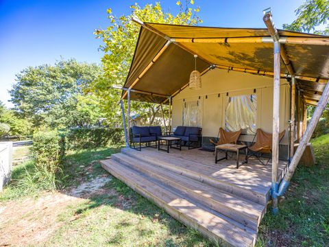 TENTE TOILE ET BOIS 5 personnes - Lanterna - Tente Safari Lodge + air conditionné (6P)
