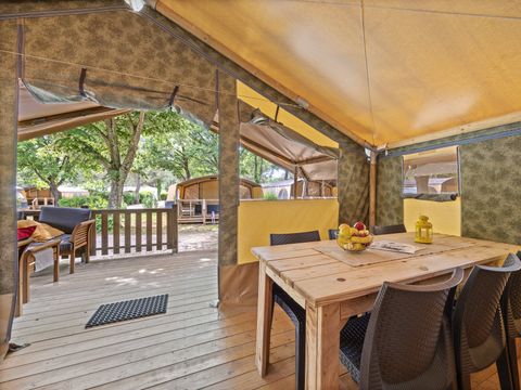TENTE TOILE ET BOIS 5 personnes - Lanterna - Tente Safari Relax