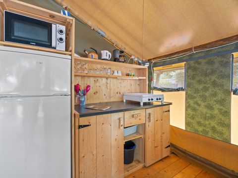 TENTE TOILE ET BOIS 5 personnes - Lanterna - Tente Safari Relax