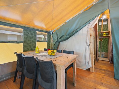 TENTE TOILE ET BOIS 5 personnes - Lanterna - Tente Safari Relax