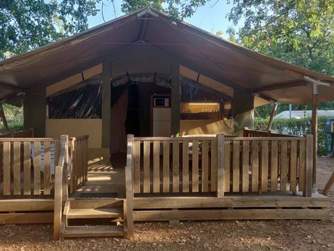 Tente en toile et en bois 5 personnes - Lanterna - Tente Safari Relax