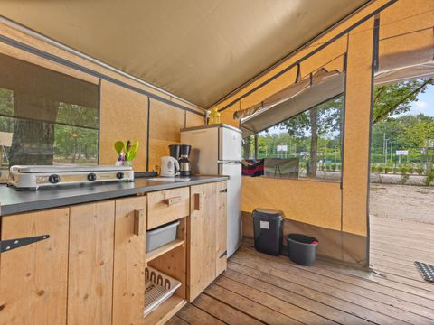 Tente en toile et en bois 5 personnes - Lanterna - Tente safari Harmony