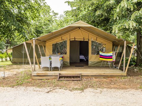 TENTE TOILE ET BOIS 5 personnes - Lanterna - Tente safari Harmony